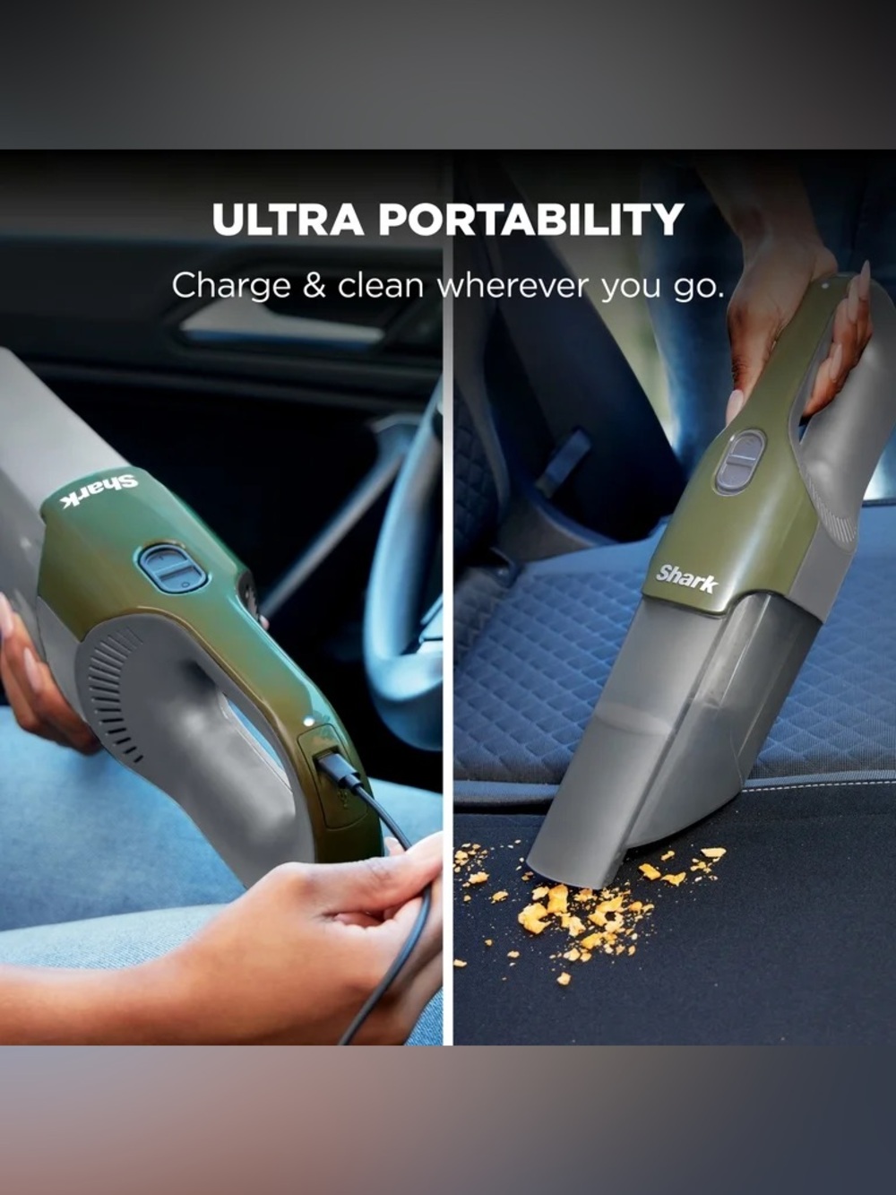 Shark Cyclone Handheld Vacuum, On-the-Go Cleaning, HyperVelocity Suction